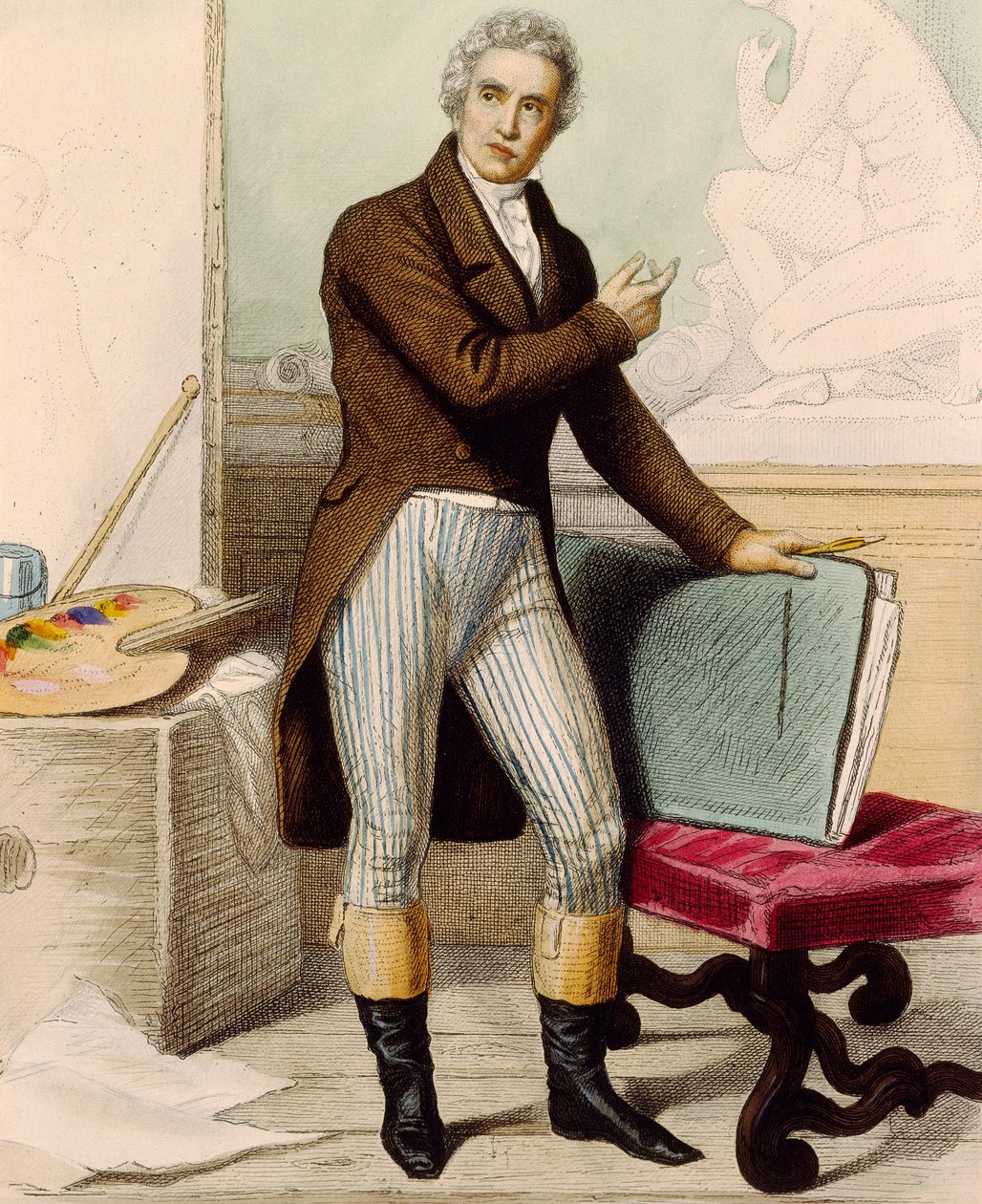 Jacques-Louis David festő portréja alkotó: French School