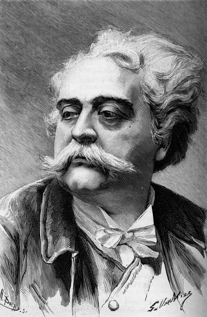 Albert Ernest Carrier Belleuse (1824-1887) festő és szobrász portréja az Illustrous World 1887-ben. alkotó: French School
