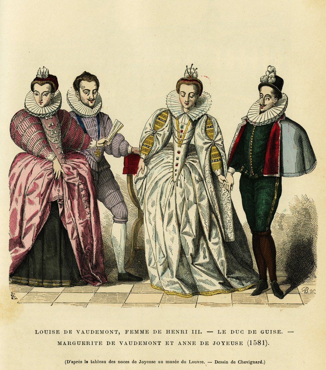 Louise de Vaudemont (1553-1601), francia királynő, III. Henrik (1551-1589), Guise harmadik hercege, I. Henrik, Marguerite Balafre-ként (1549-1588) nevezett herceg feleségének 1581-ben készült portréi. Lotaringia (1564-1625) Vaudemont gróf lánya (Nicolas) alkotó: French School