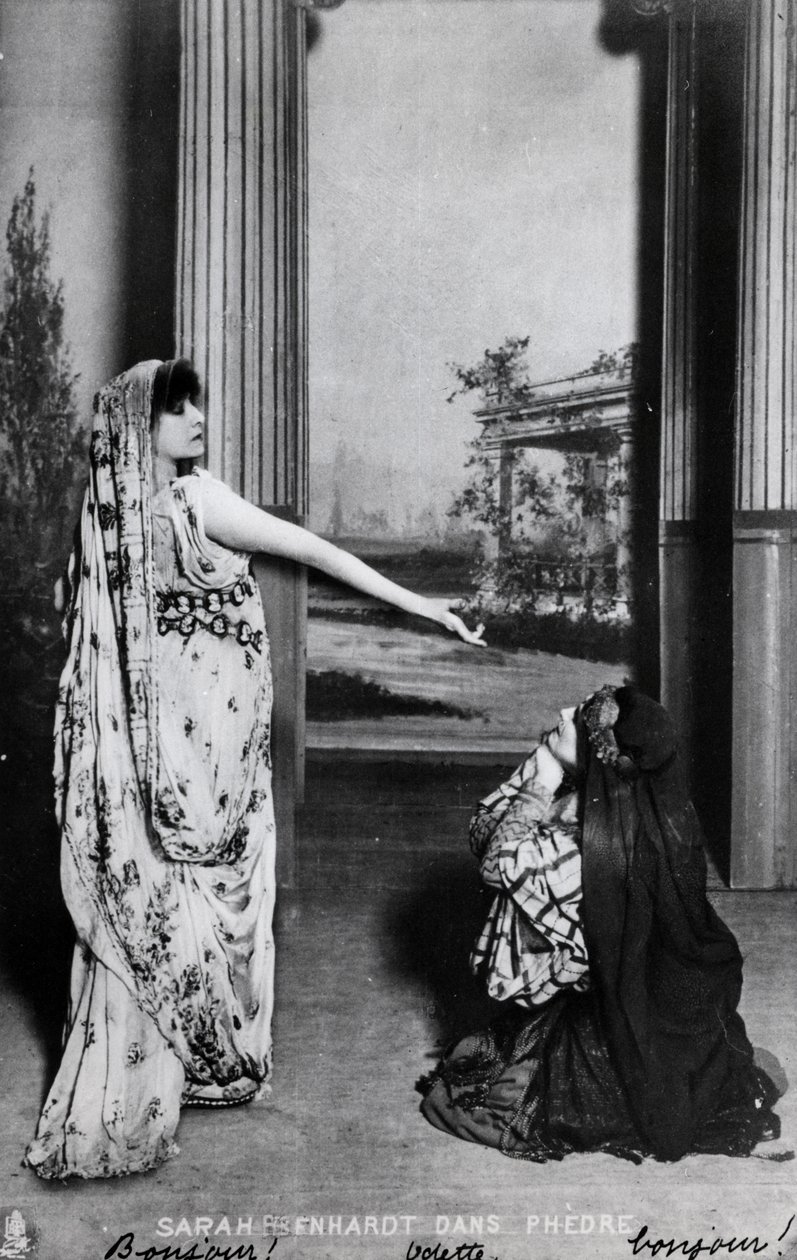 Jean Racine (1639-1999) 19. század vége Sarah Bernhardt (1844-1923) képeslapja Phedre-ben alkotó: French School
