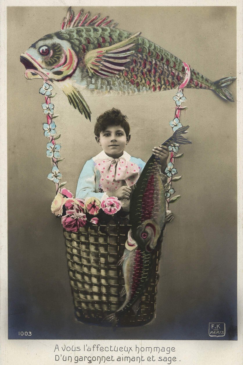 Április 1-jei, XX. század eleji képeslap alkotó: French School