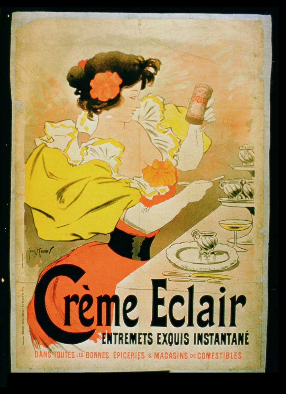 Creme Eclair Instant Dessert reklámplakát alkotó: French School