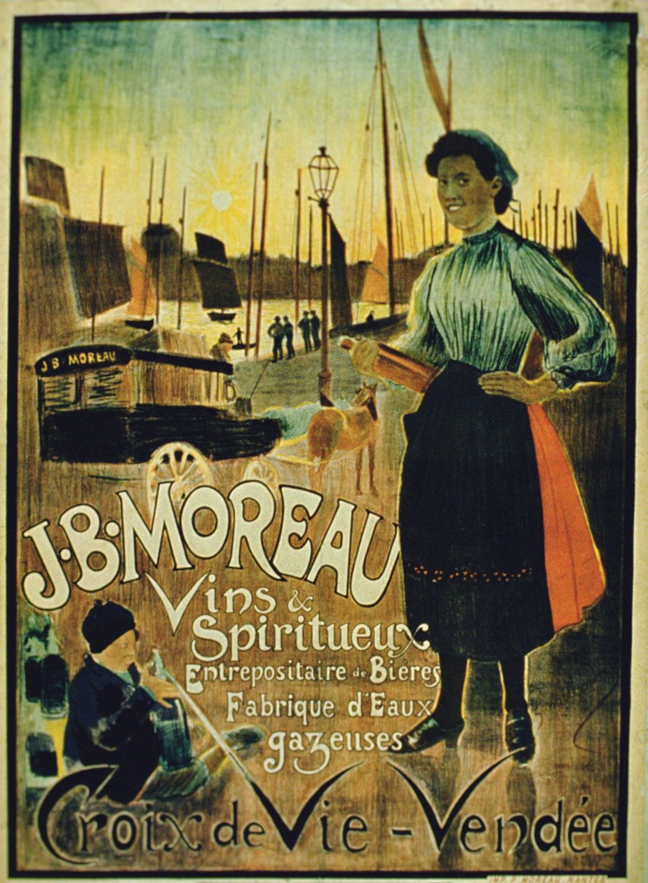A Croix de Vie-t reklámozó plakát, készítette: J.B. Moreau, Vendee alkotó: French School