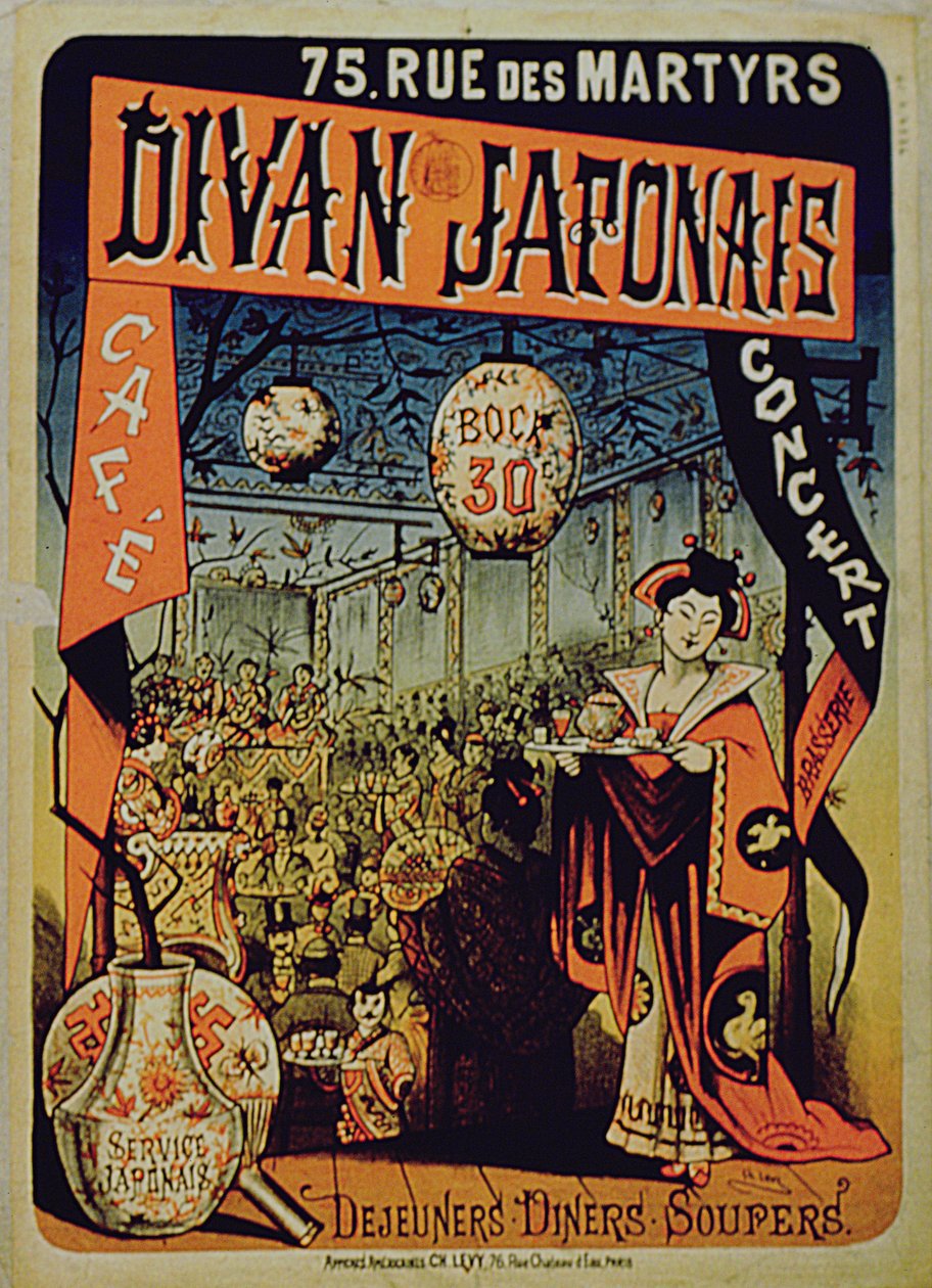 Japán kanapét reklámozó plakát, Párizs alkotó: French School