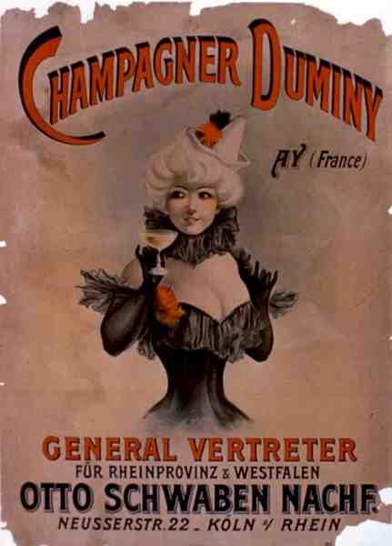 „Duminy Champagne” reklámplakát, Köln (színes litho) alkotó: French School