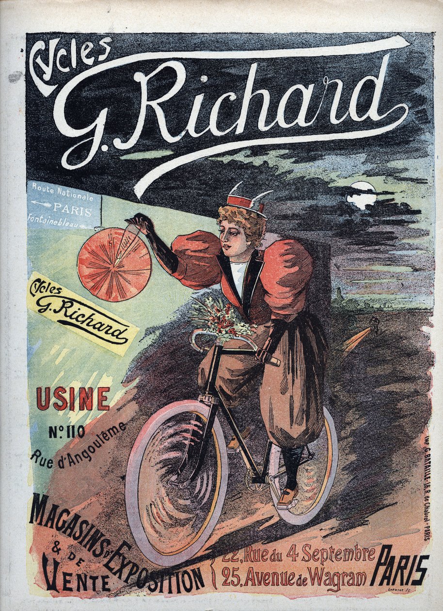 „George Richard Cycles” plakát, Párizs 1895 Francia Iskola alkotó: French School