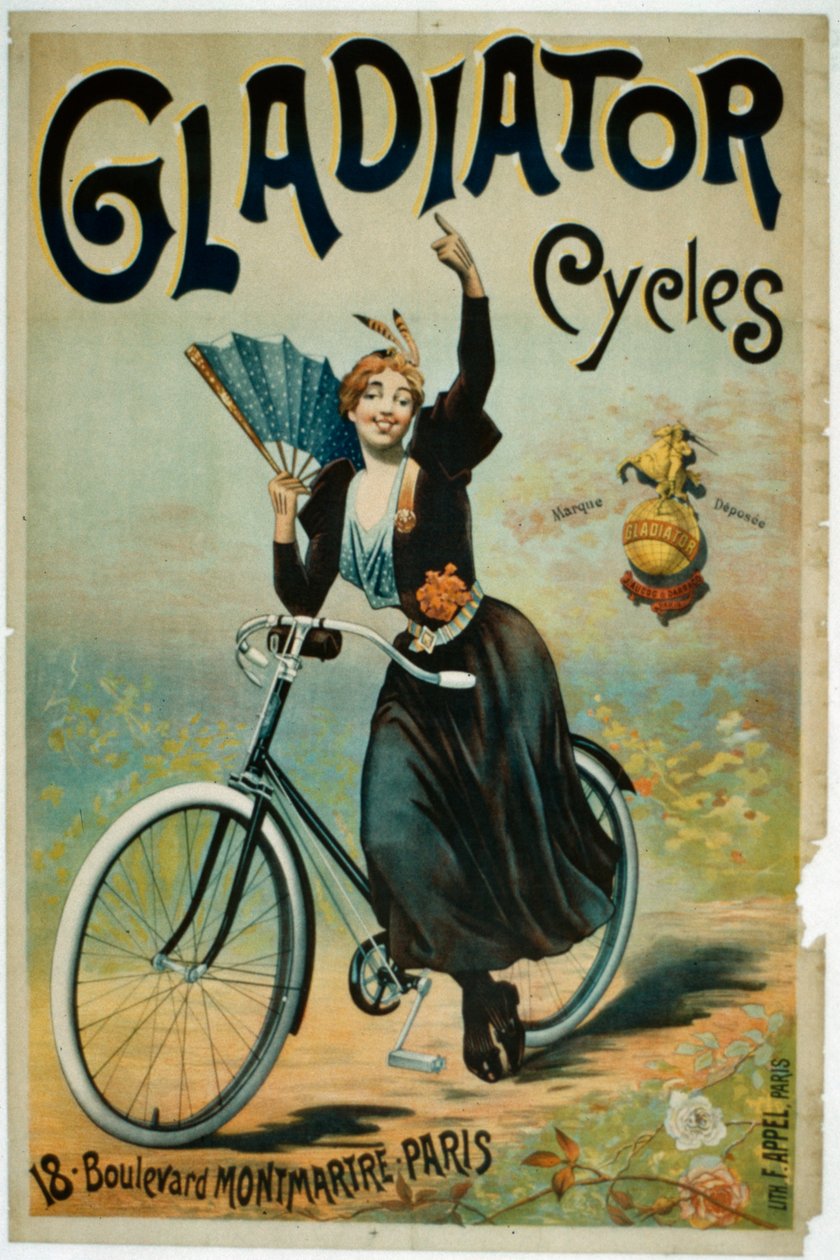 Plakát Gladiator Cycles, Boulevard Montmartre, Párizs alkotó: French School