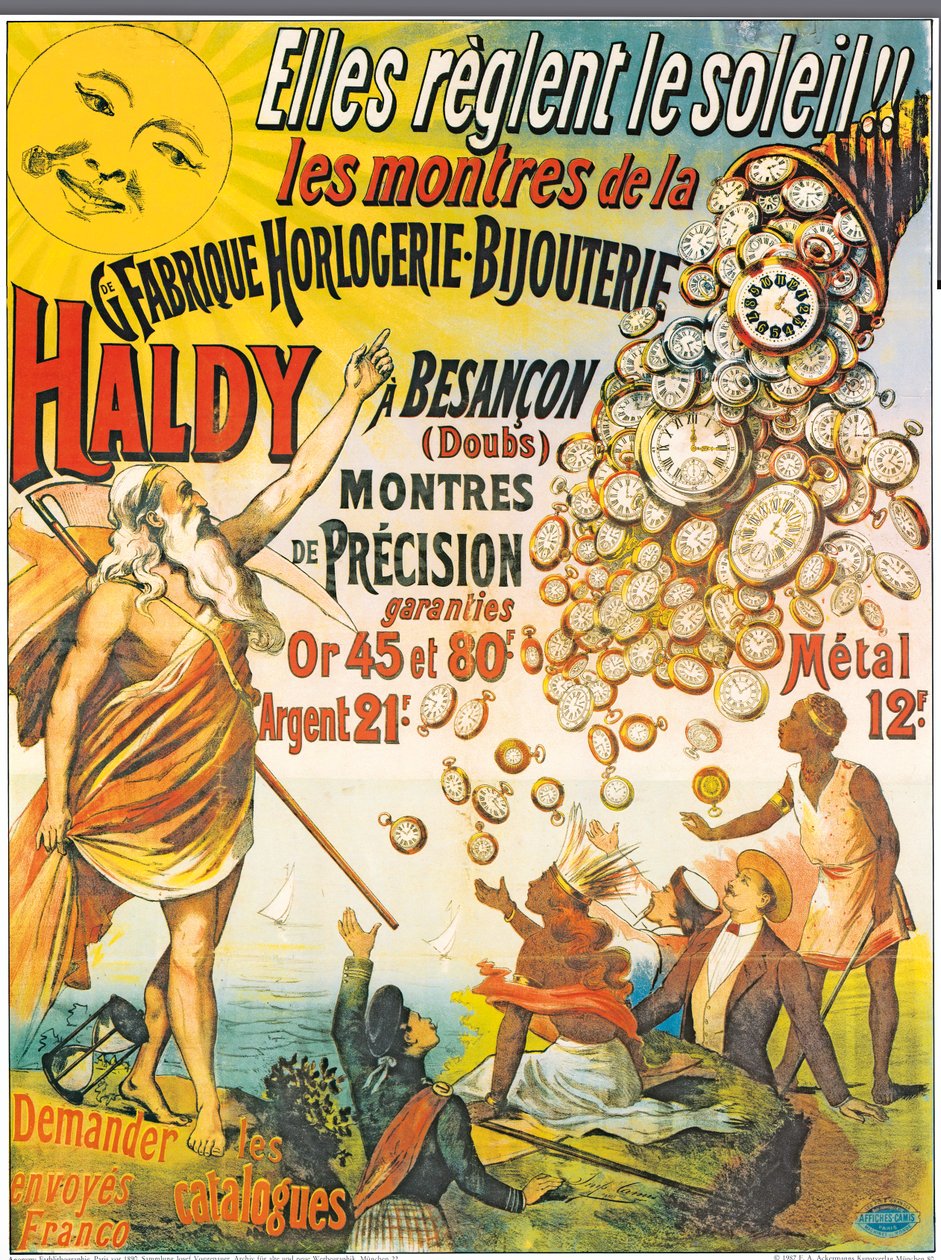 Horlogerie-Bijouterie Haldy plakát, 1890 előtt alkotó: French School