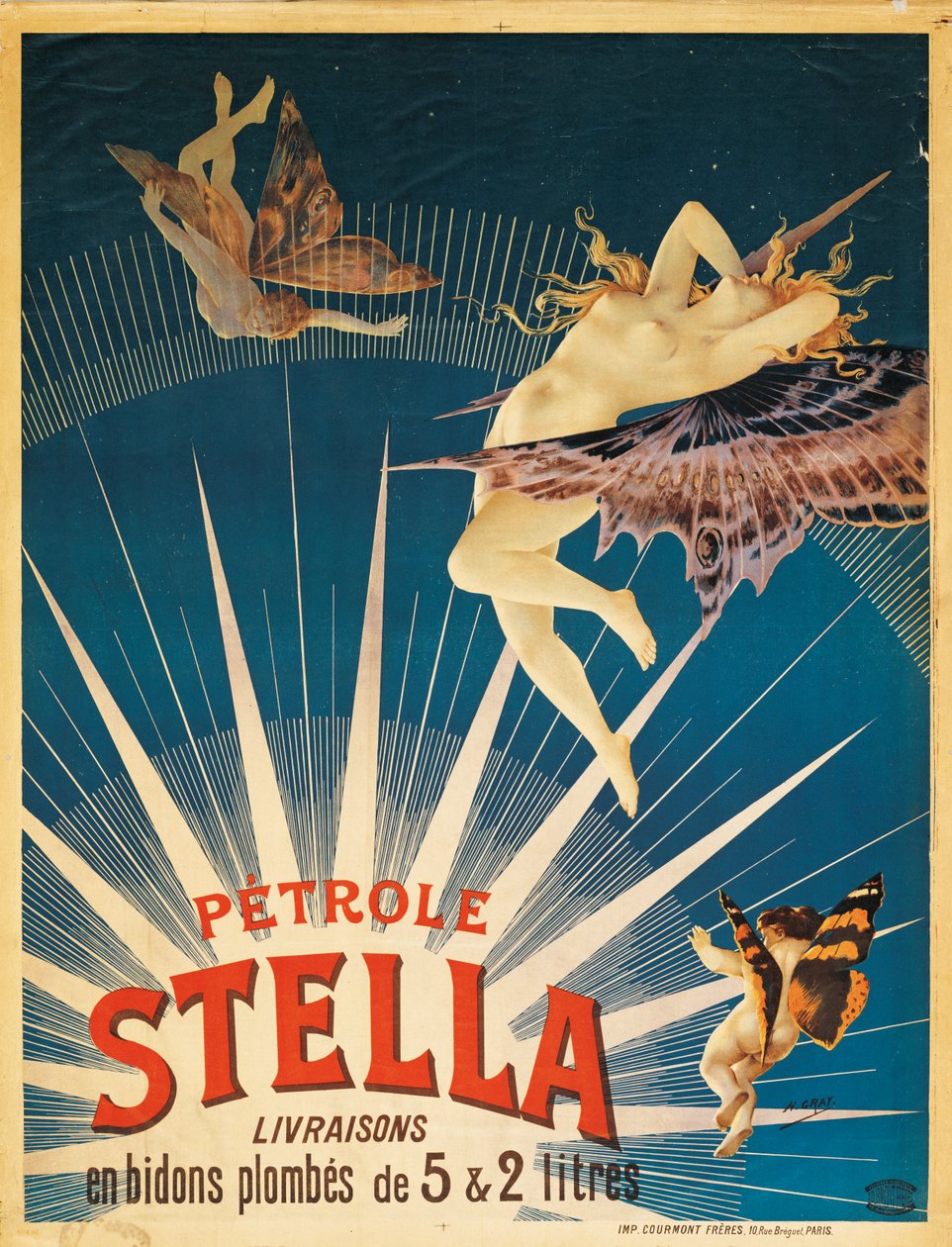 Stella benzint reklámozó plakát, 1897 alkotó: French School