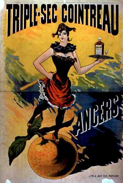 „Triple-Sec Cointreau” reklámplakát, Angers (színes litho) alkotó: French School