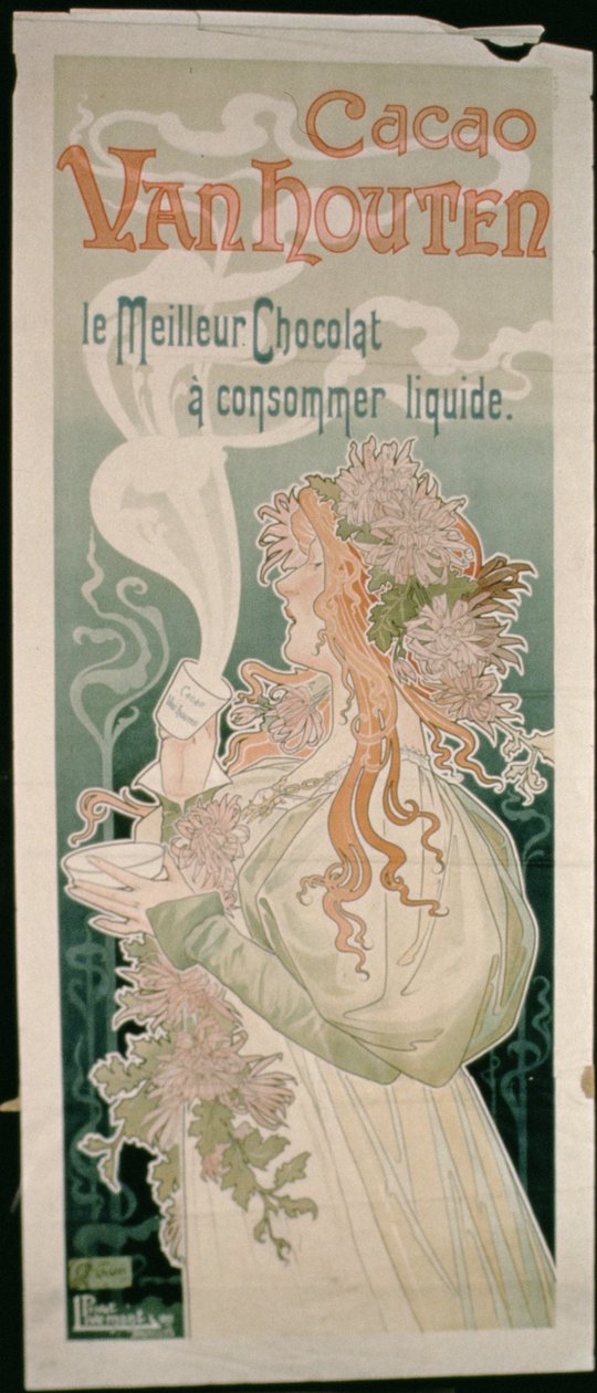 "Vanhouten Cacao" reklámplakát (színes litográfia) alkotó: French School