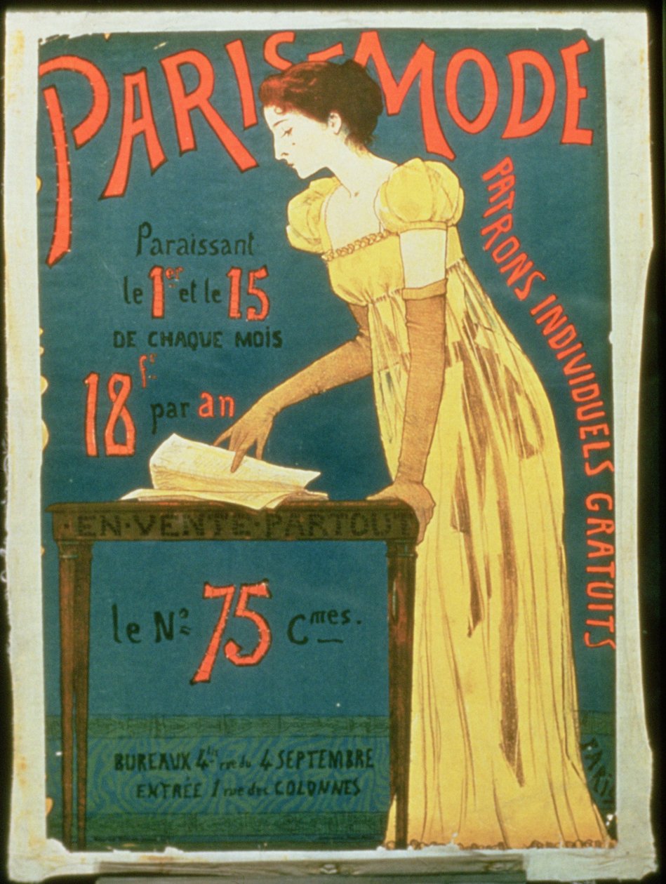 A Paris Mode Magazine plakát-előfizetései alkotó: French School