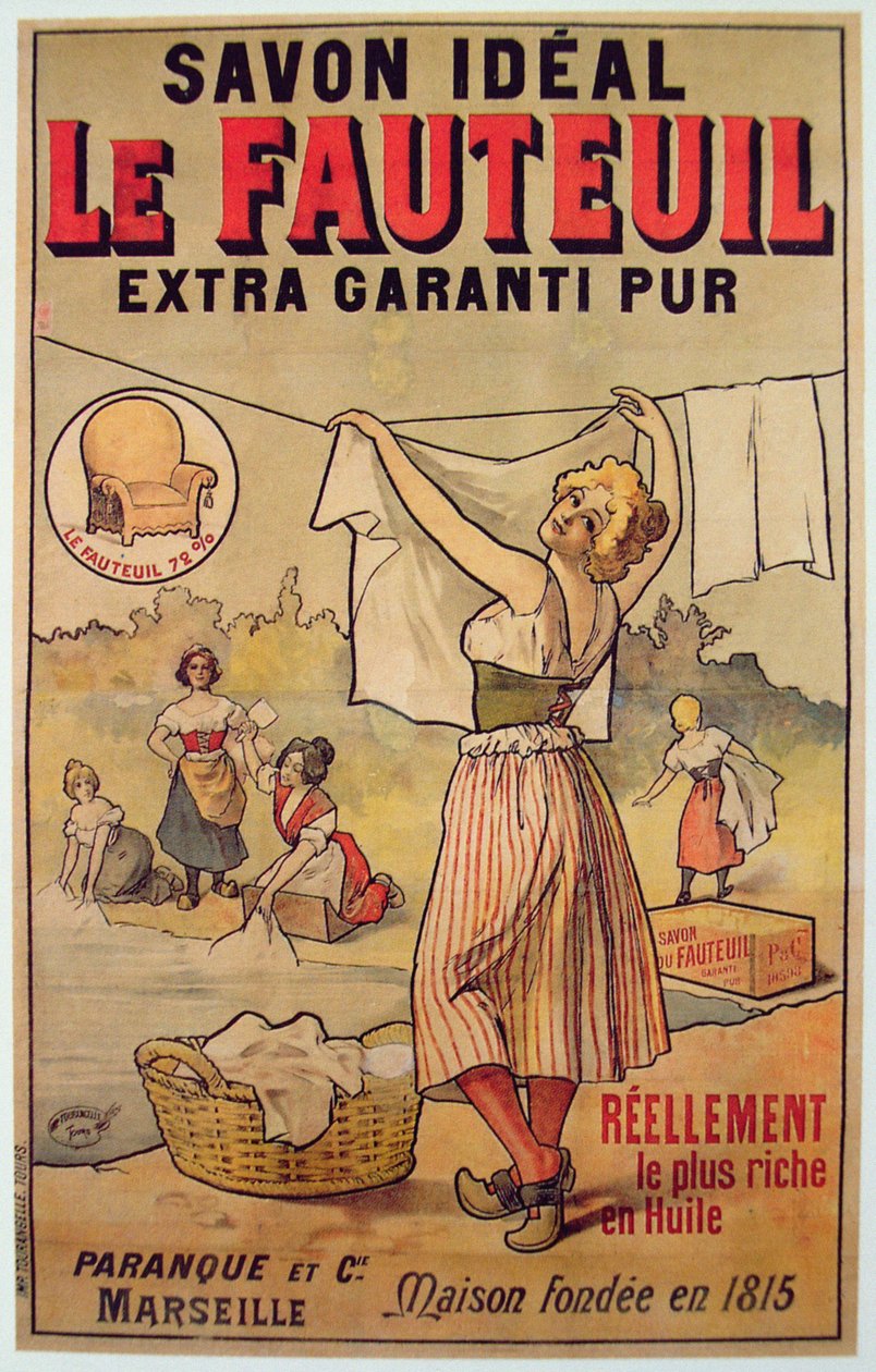 A Le Fauteuil szappan plakátja alkotó: French School