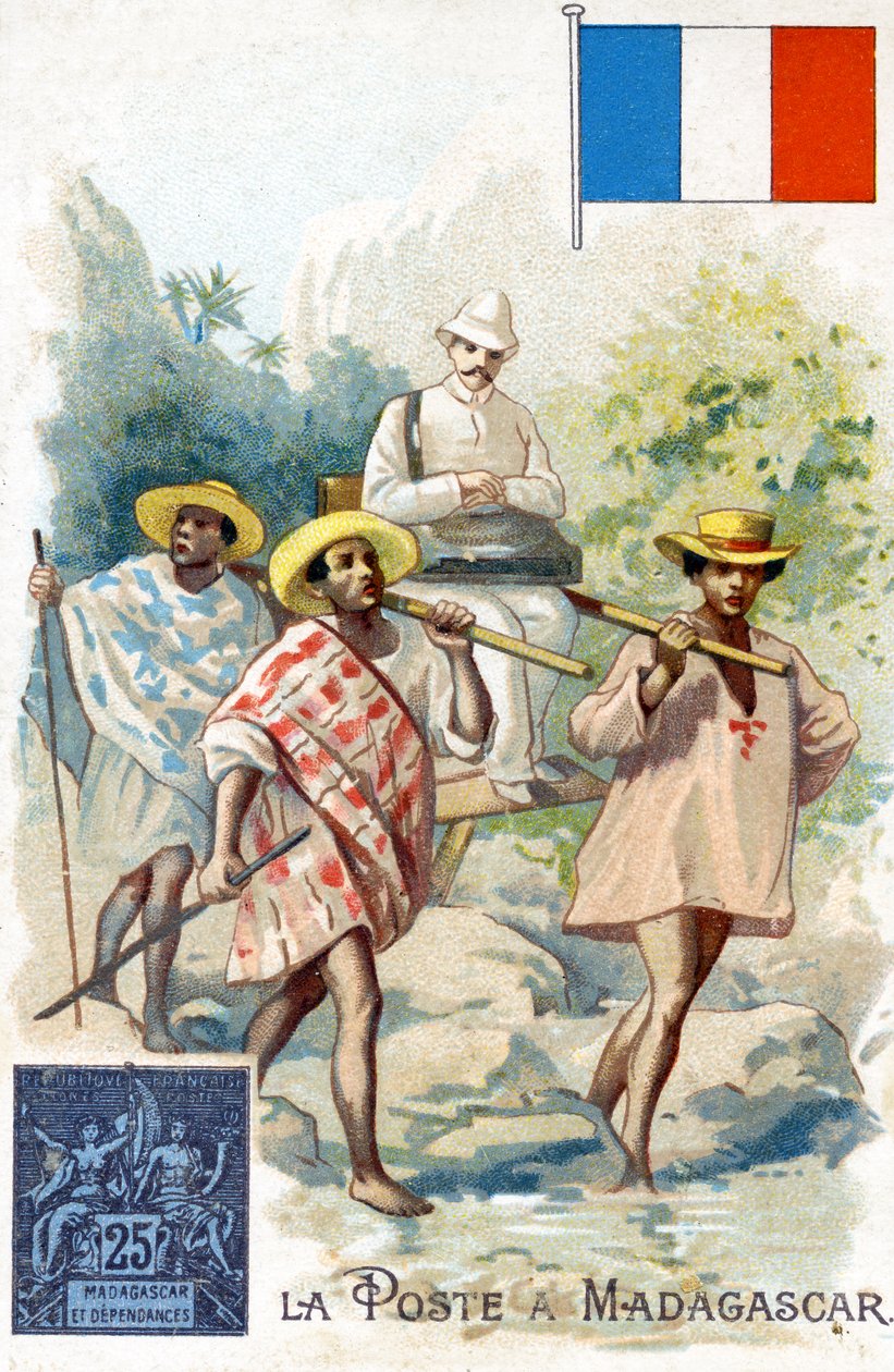 Postás kézbesítő Madagaszkáron, 19. század végén alkotó: French School