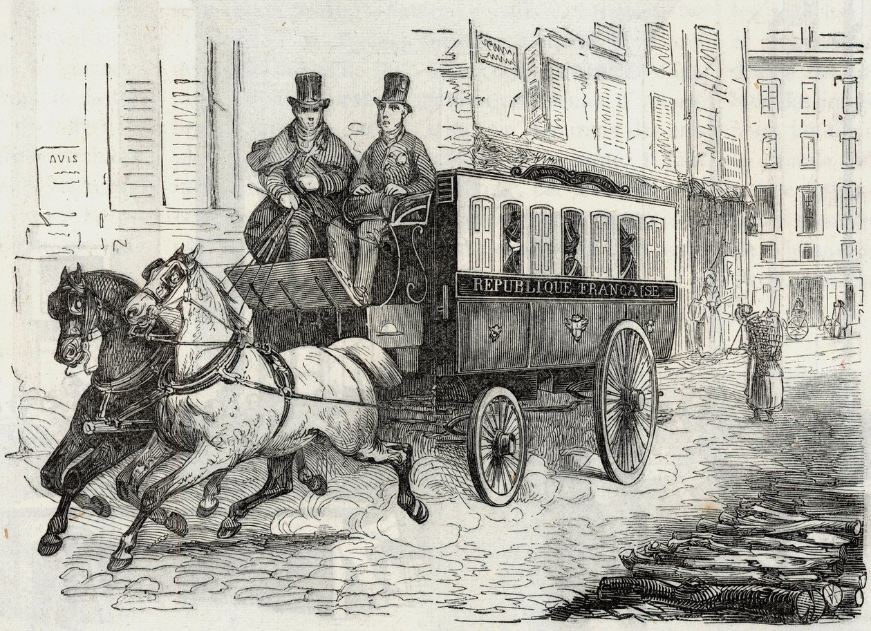 Hozzászólások: a postások gyűjteménye – Edmond Texier 1852-es metszete „Tableau-de-Paris”-ban alkotó: French School