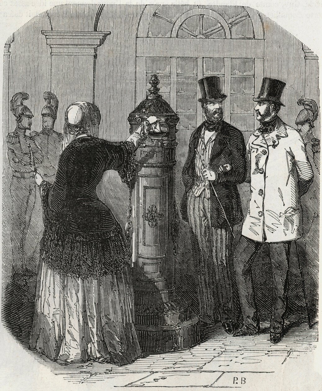 Hozzászólások: új postaláda – Edmond Texier 1852-es gravírozása „Tableau-de-Paris”-ban alkotó: French School