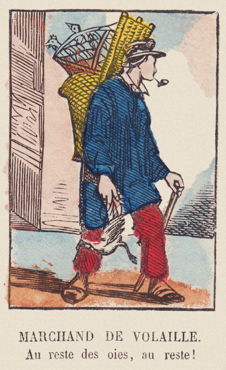 Baromfi kereskedő. A többi libára, a többi libára! , 1819 körül (nyomtatás) alkotó: French School