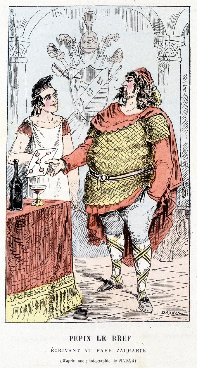 Pépin rövid írása Zacharie pápának – a Touchatout „" Histoire de France Tintamarresque" című részében alkotó: French School