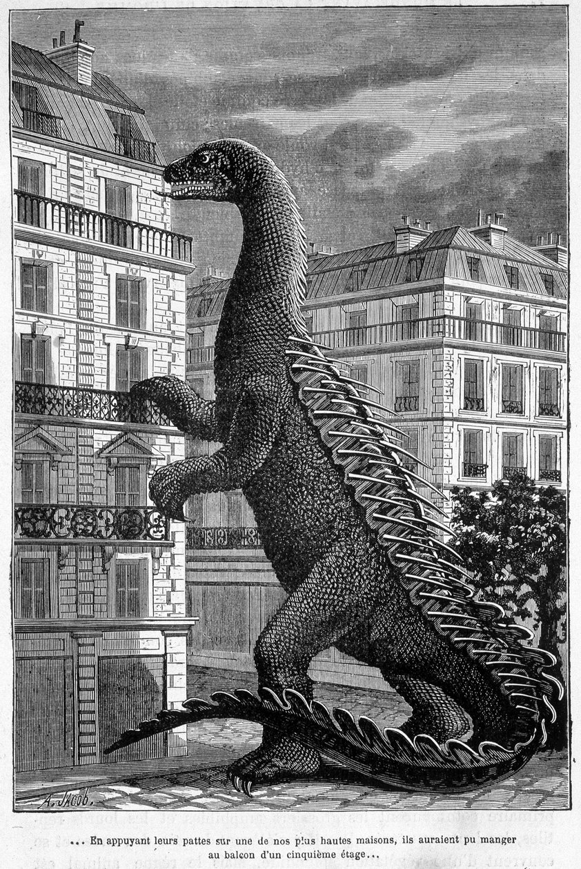Őskori állatok: az egyik legmagasabb házunkon megnyomva mancsukat az 5. emelet erkélyén ettek volna – Camille Flammarion „Le monde avant la création de l