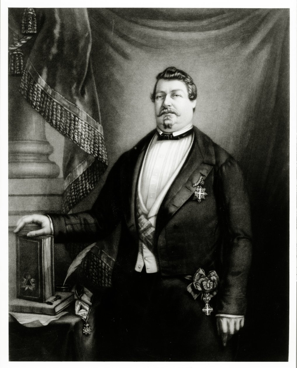 Lucien Murat herceg, mint a francia Grand Orient nagymestere, 1855 körül alkotó: French School