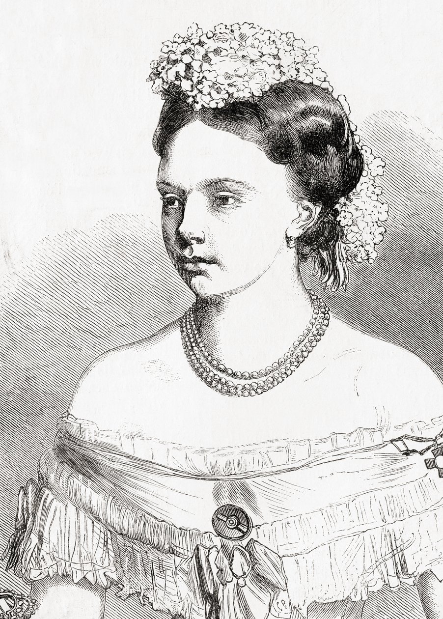 Frederica Wilhelmina Louise Elisabeth Alexandrine porosz hercegnő, az LUnivers Illustré-től, 1866 alkotó: French School
