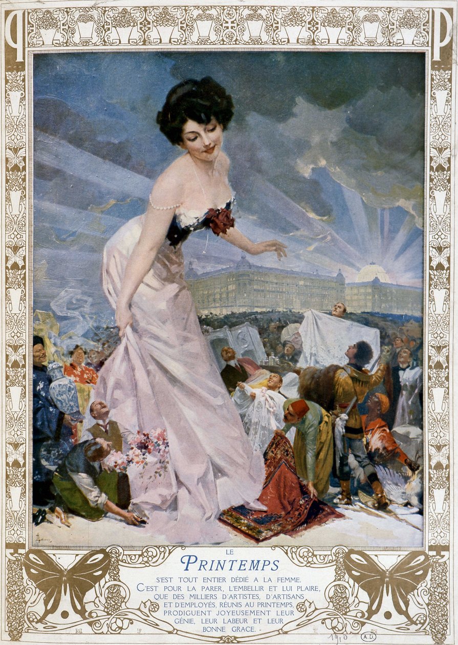 A Printemps a nőknek szentelte magát... - a Le Printemps áruház reklámja. 1910. ¿ alkotó: French School