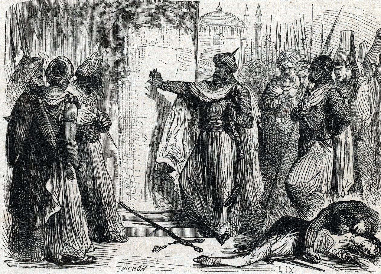 Prise de Constantinople (metszet) alkotó: French School