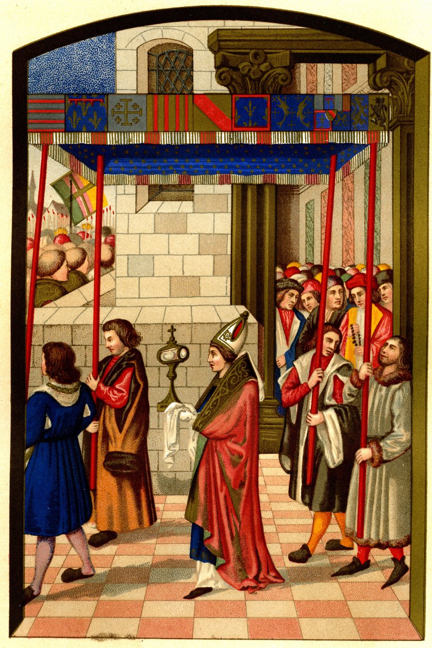 I. René Anjou király (1409-1480) körmenete Aix en Provence-ba alkotó: French School