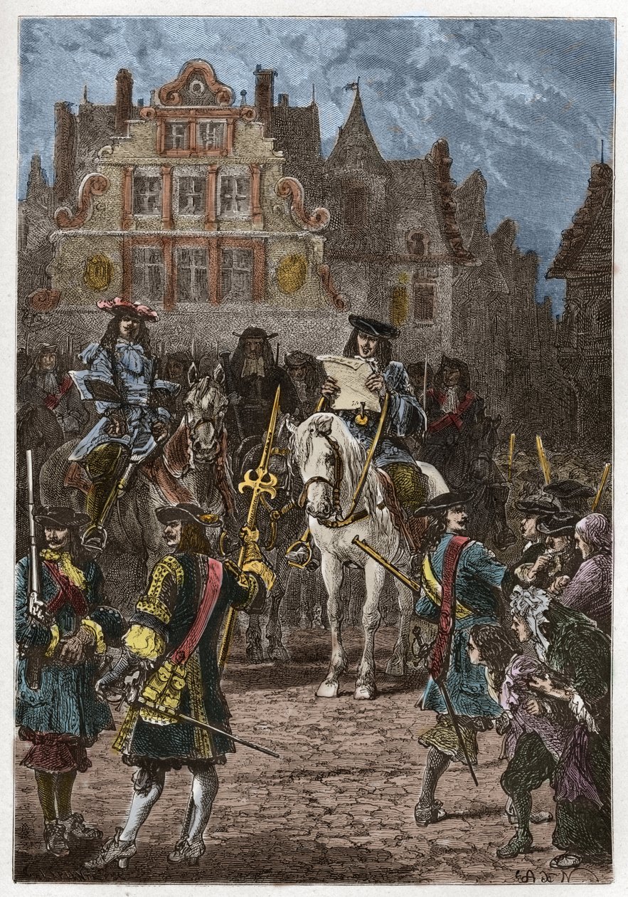 A nantes-i ediktum visszavonásának kihirdetése (október 22 alkotó: French School