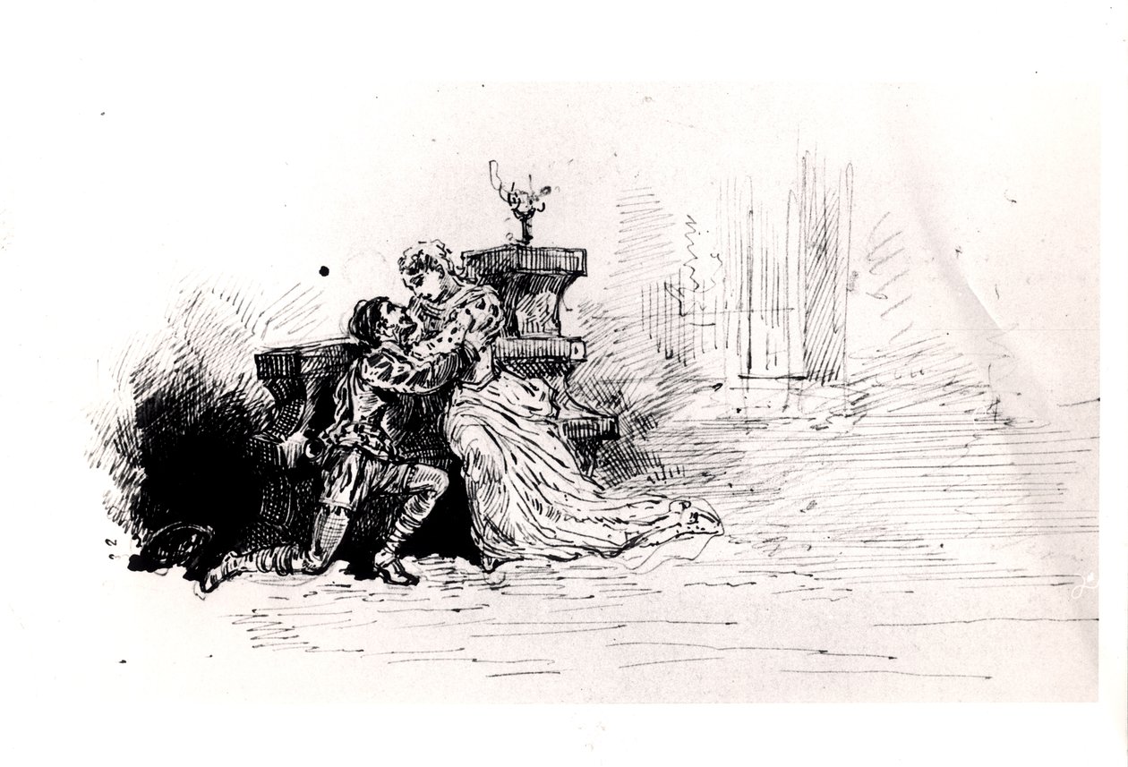 Ruy Blas (1838) gyártási füzete, Victor Hugo (1802-85), 1880 (toll és tinta papíron) alkotó: French School
