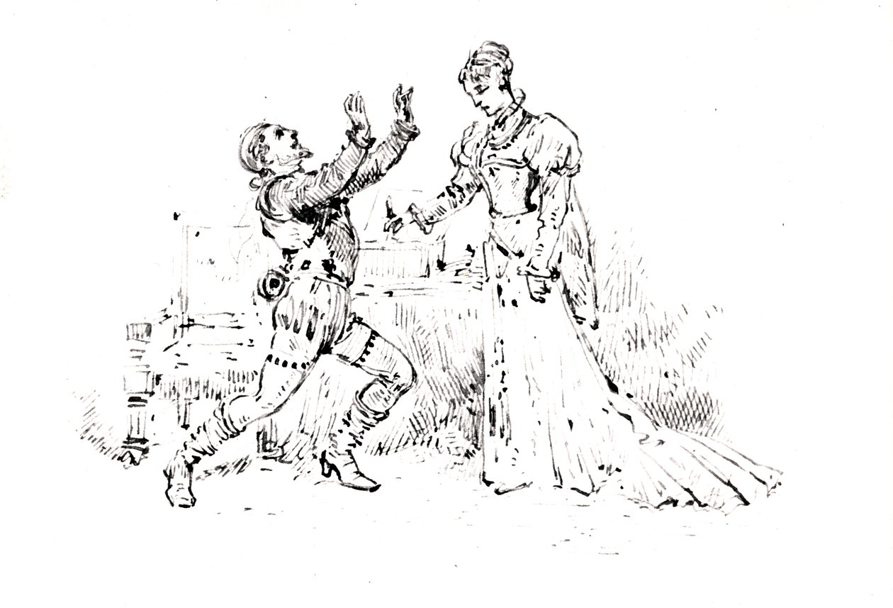 Ruy Blas (1838) gyártási füzete, Victor Hugo (1802-85), 1880 (toll és tinta papíron) alkotó: French School
