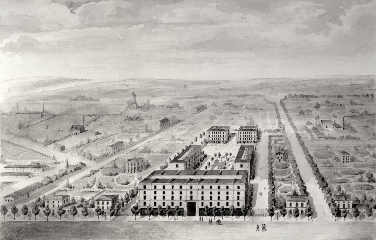 Napóleon-lakásfejlesztési projekt, 58 rue Rochechouart, Párizs, 1849 (wc papíron) alkotó: French School
