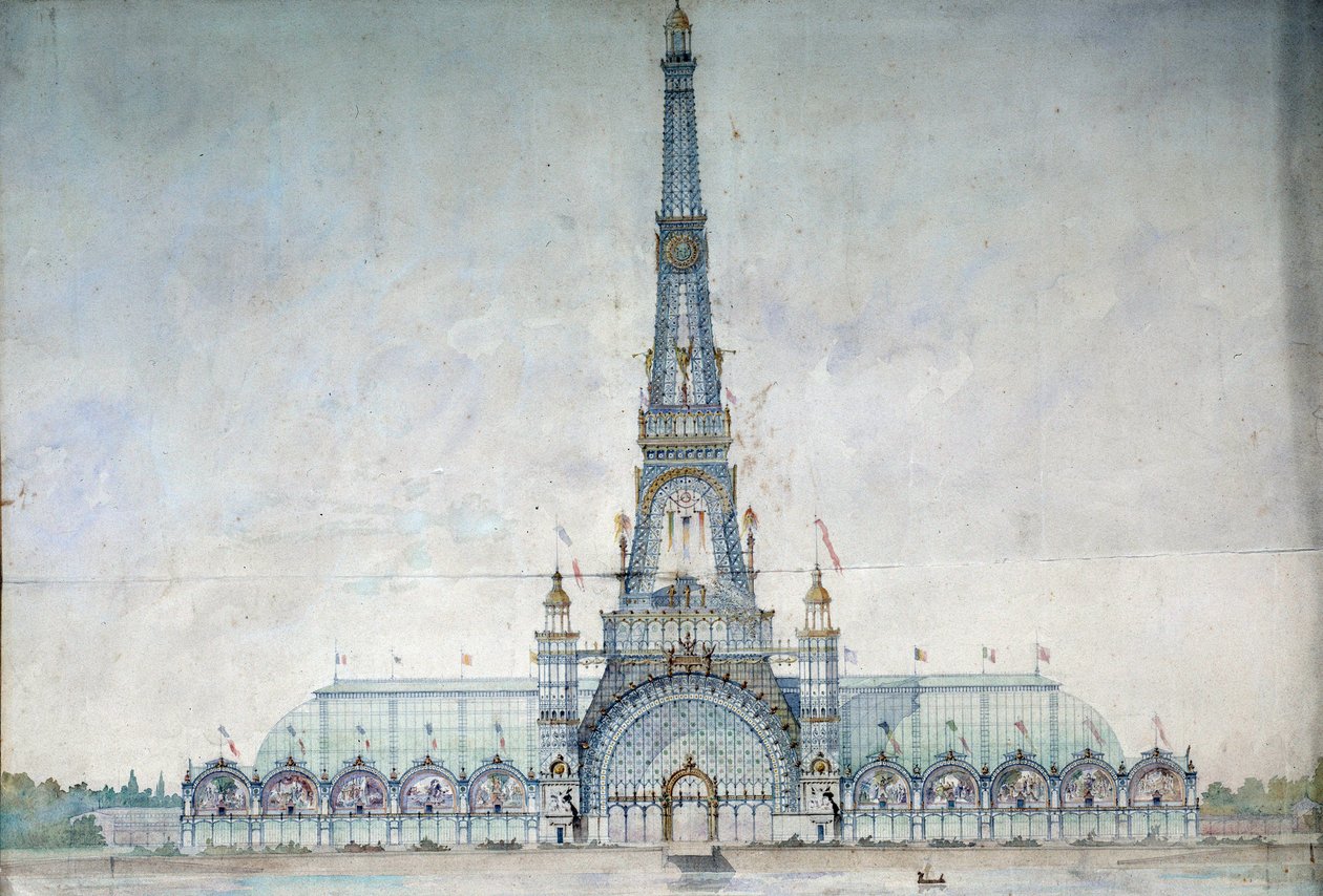 A Projet nem hajlandó módosítani az Eiffel-tornyot Gustave Raulin 1889-es kiállításához alkotó: French School