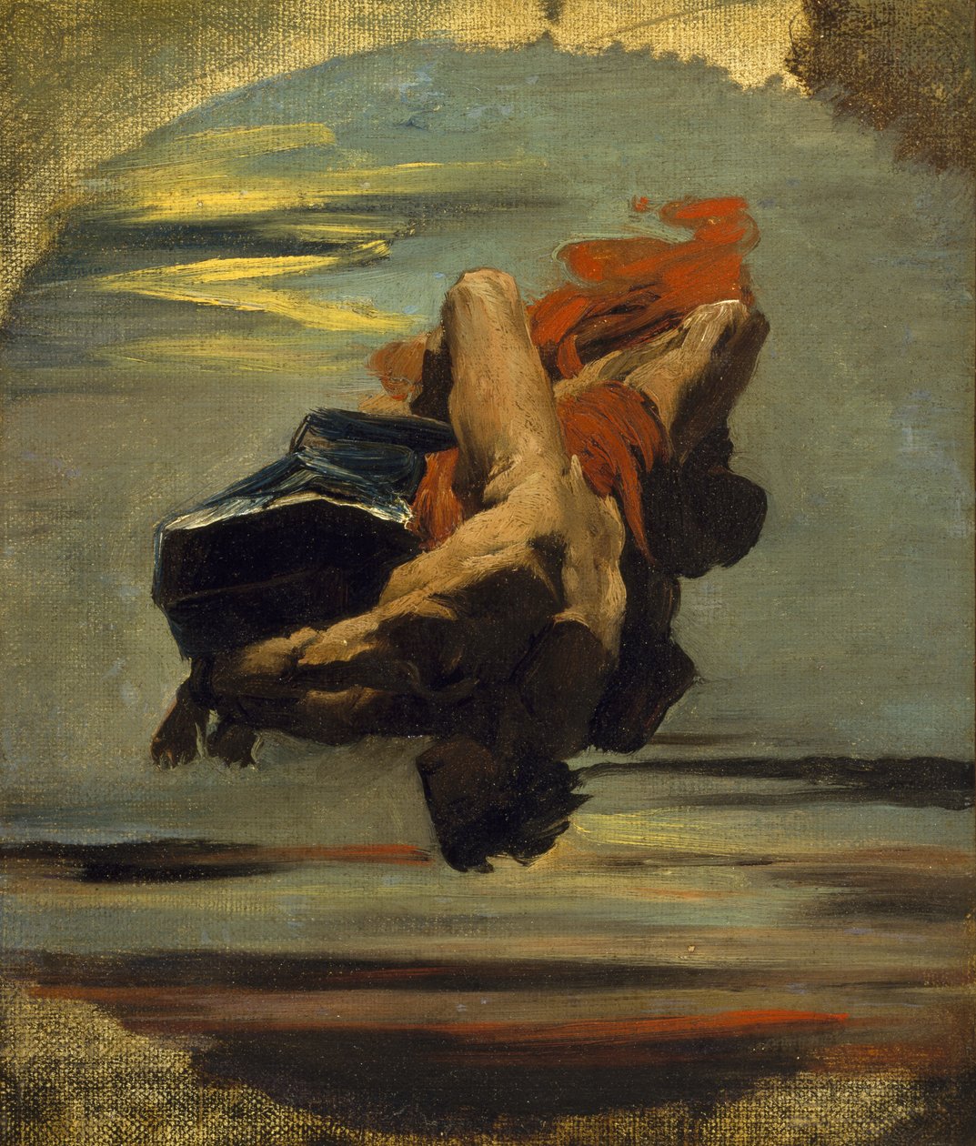 Prométheusz leesik a szikláról (olaj, vászon) alkotó: French School