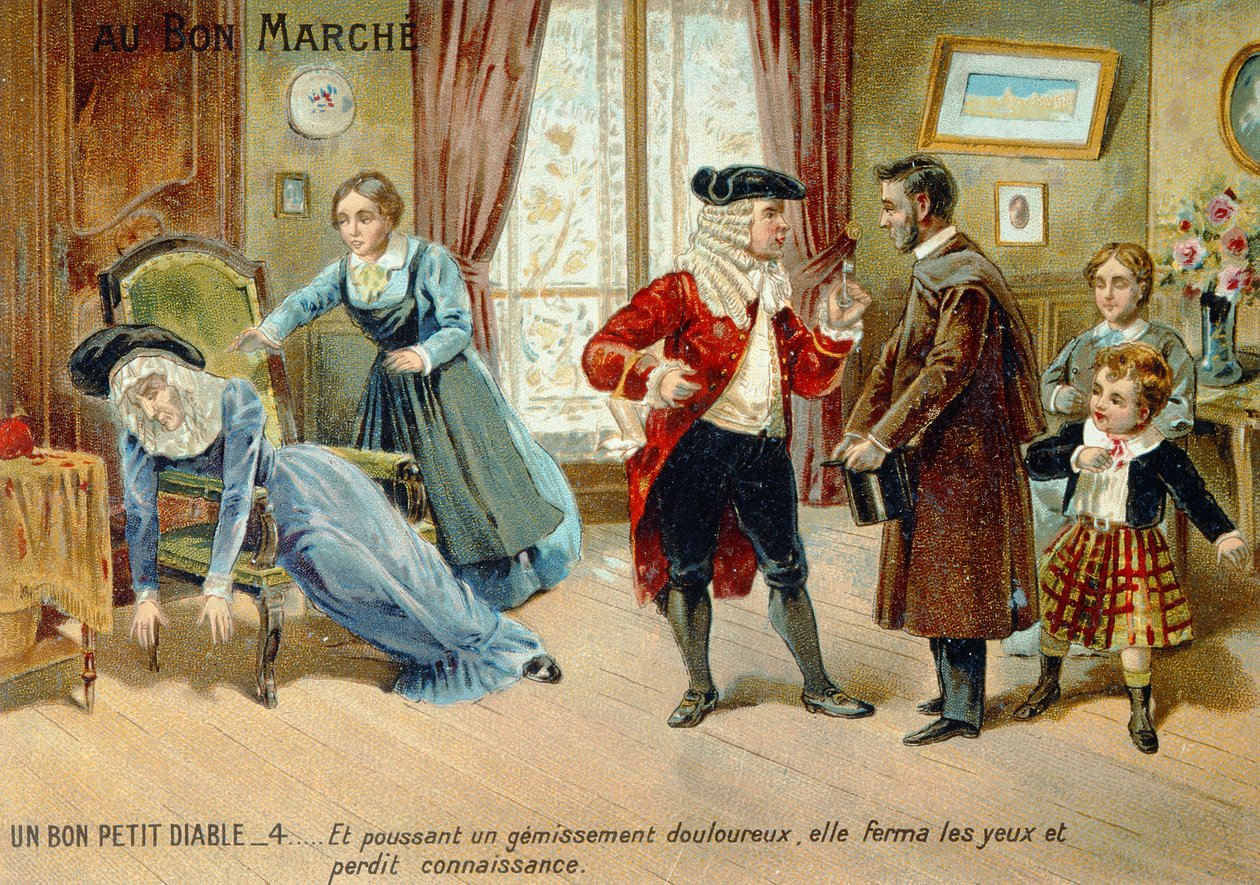 Promóciós kártya: Le Bon Petit Diable, Comtesse de Segur, tizenkilencedik század vége alkotó: French School