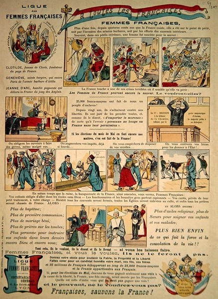 Propaganda a „Ligue des Femmes Francaises” (LFF) számára alkotó: French School