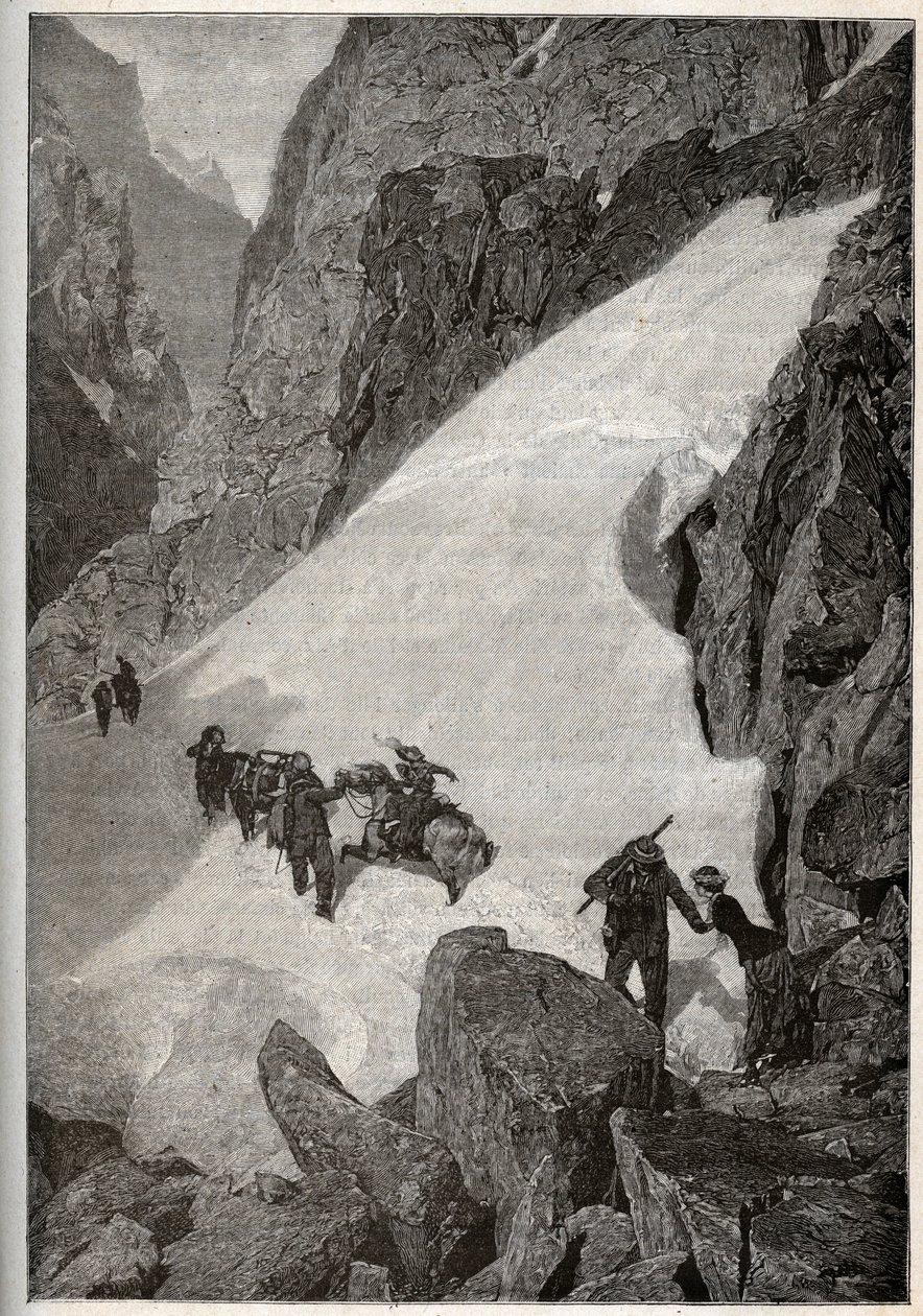Pireneusok - a Pic du Midi felemelkedése - "" PATRIE" metszet - PIQUE FRANCIAORSZÁG LEÍRÁSA 6 KÖTETÉSBEN LUCIEN HUARD - 19. század vége alkotó: French School