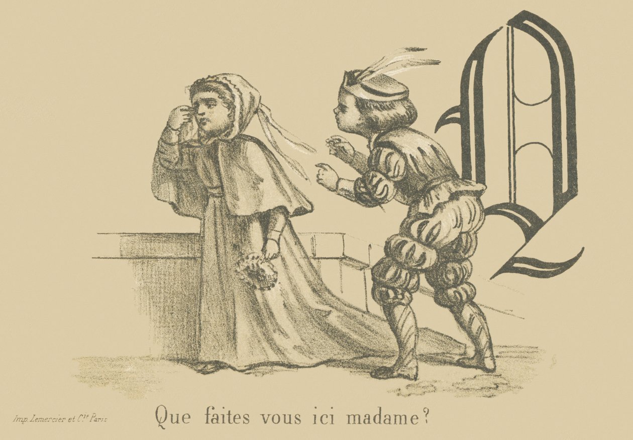 K: Mit keresel itt, asszonyom? alkotó: French School