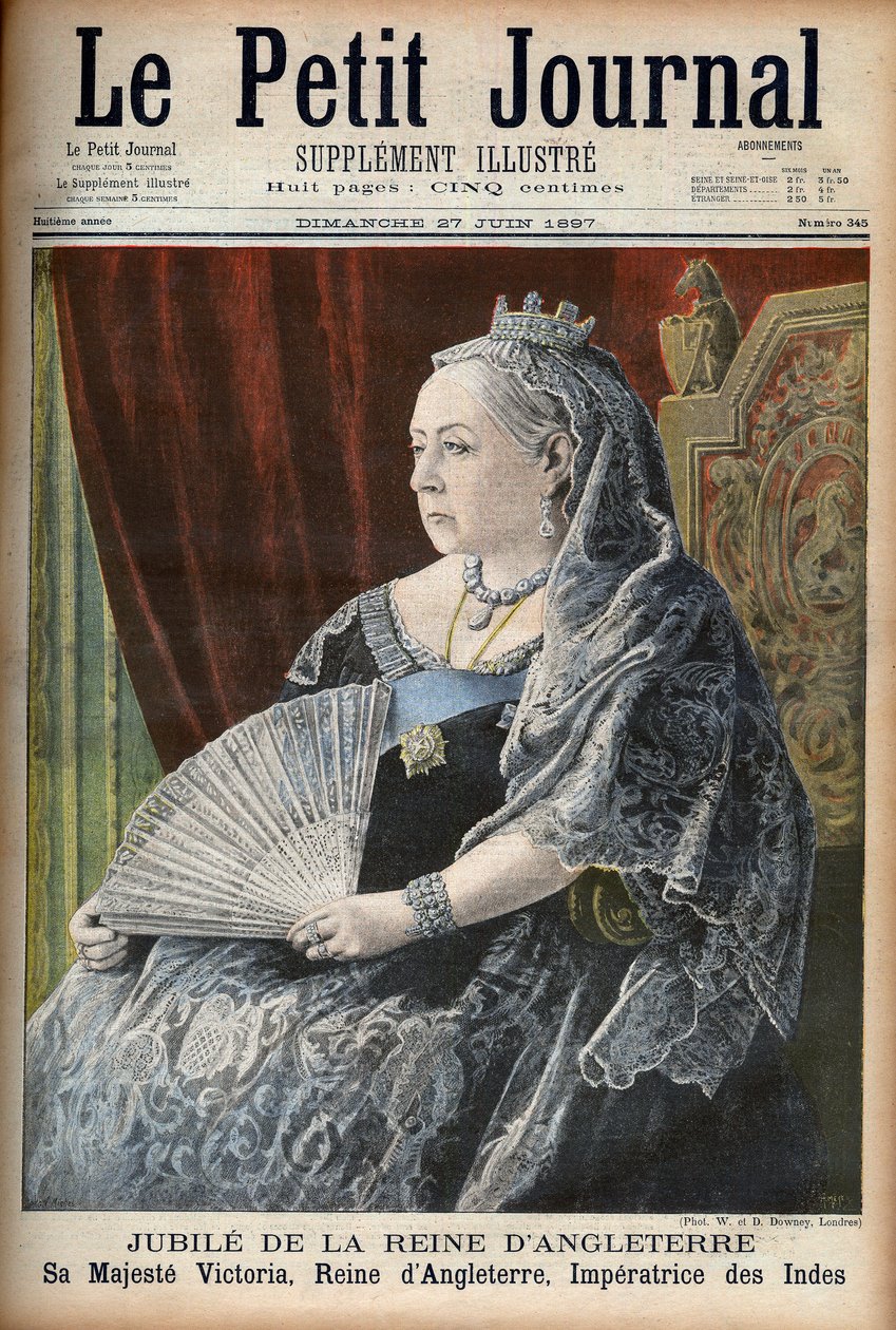 Viktória angol királynő, jubileumán – a „Le Petit Journal” borítólapja, 1897. június 27. (metszet) alkotó: French School
