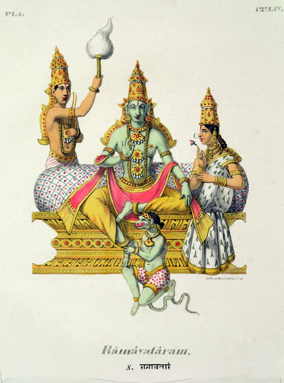 Rama, vésette du Bouisi alkotó: French School