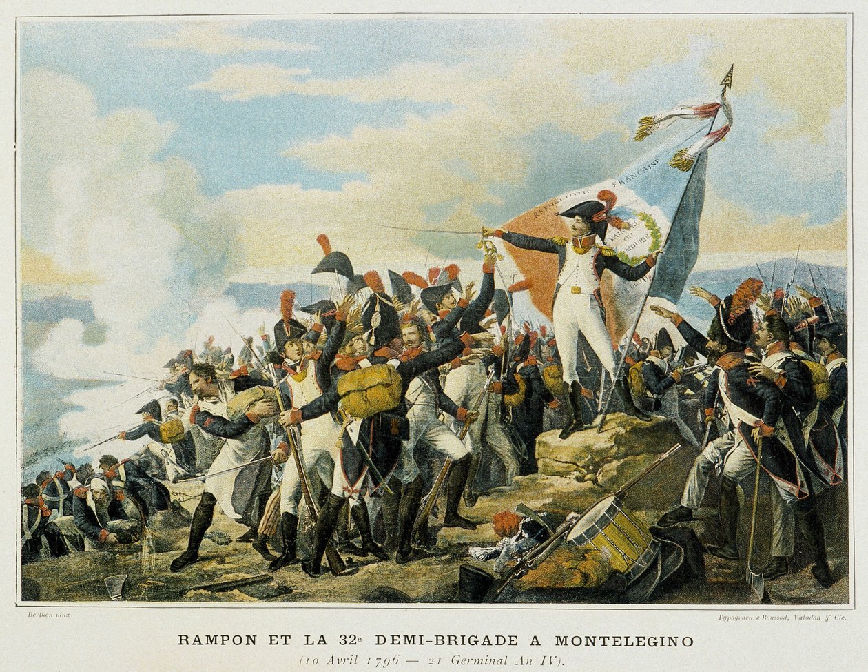 Rampon és a 32. féldandár Moneleginóban, április 10 alkotó: French School