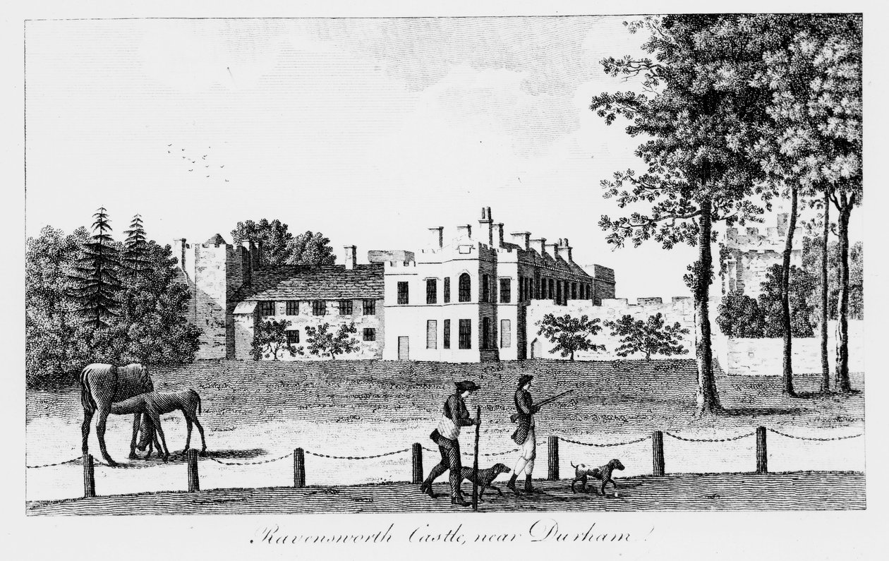 Ravensworth kastély Durham közelében, 19. század alkotó: French School