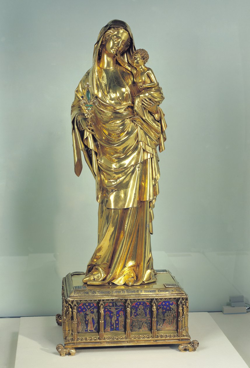 Jeanne dEvreux Szűz ereklyetartója, 1324-29 (arany és ezüst) (a részleteket lásd: 110882) alkotó: French School