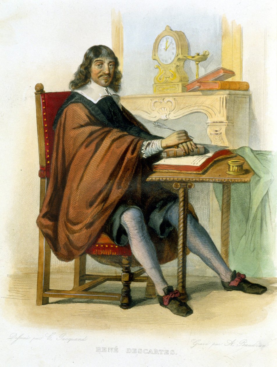 René Descartes írása - a szerk. Mennechet, "Le Plutarque francais" alkotó: French School