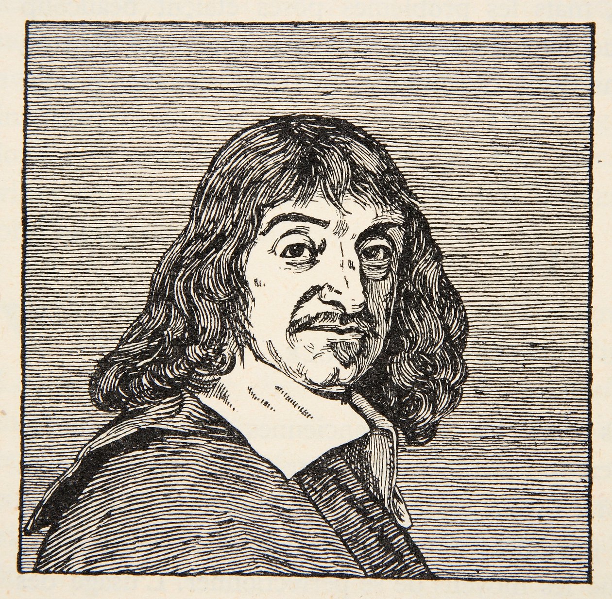 Rene Descartes, Boris Mestchersky (†1957) másolata, illusztrációja a Histoire de la Nation Francaise, Sciences, I. és II. kötetből, Gabriel Hanotaux (1853-1944), 1924 alkotó: French School