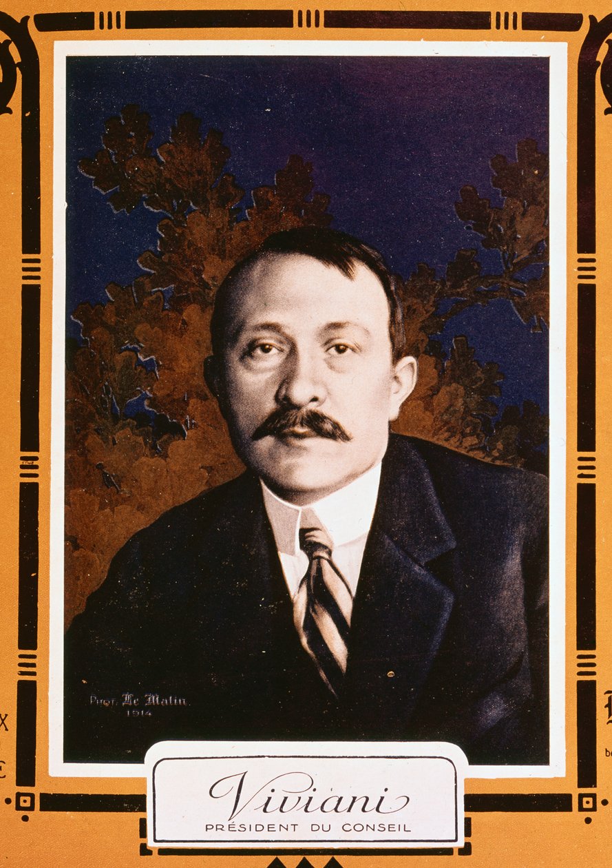 Rene Viviani, a "Le Pays de France" címlapillusztrációja 1915 (színes litográfia) alkotó: French School