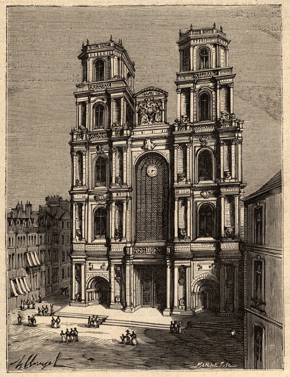 Rennes - La Cathedrale Saint Pierre - - metszet "" PATRIE" - PECTUREQUIREQUE FRANCIAORSZÁG LEÍRÁSA 6 KÖTETÉSBEN LUCIEN HUARD - 19. század vége alkotó: French School