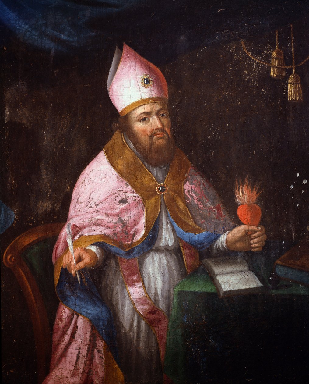 Az írás előtt álló Szent Ferenc de Sales (1567-1622) ábrázolása alkotó: French School