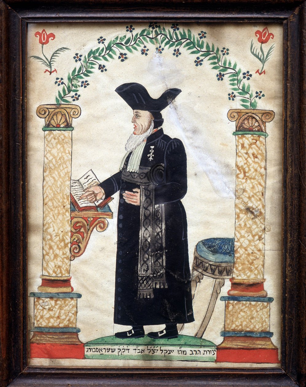 Egy rabbi ábrázolása (színes litó) alkotó: French School