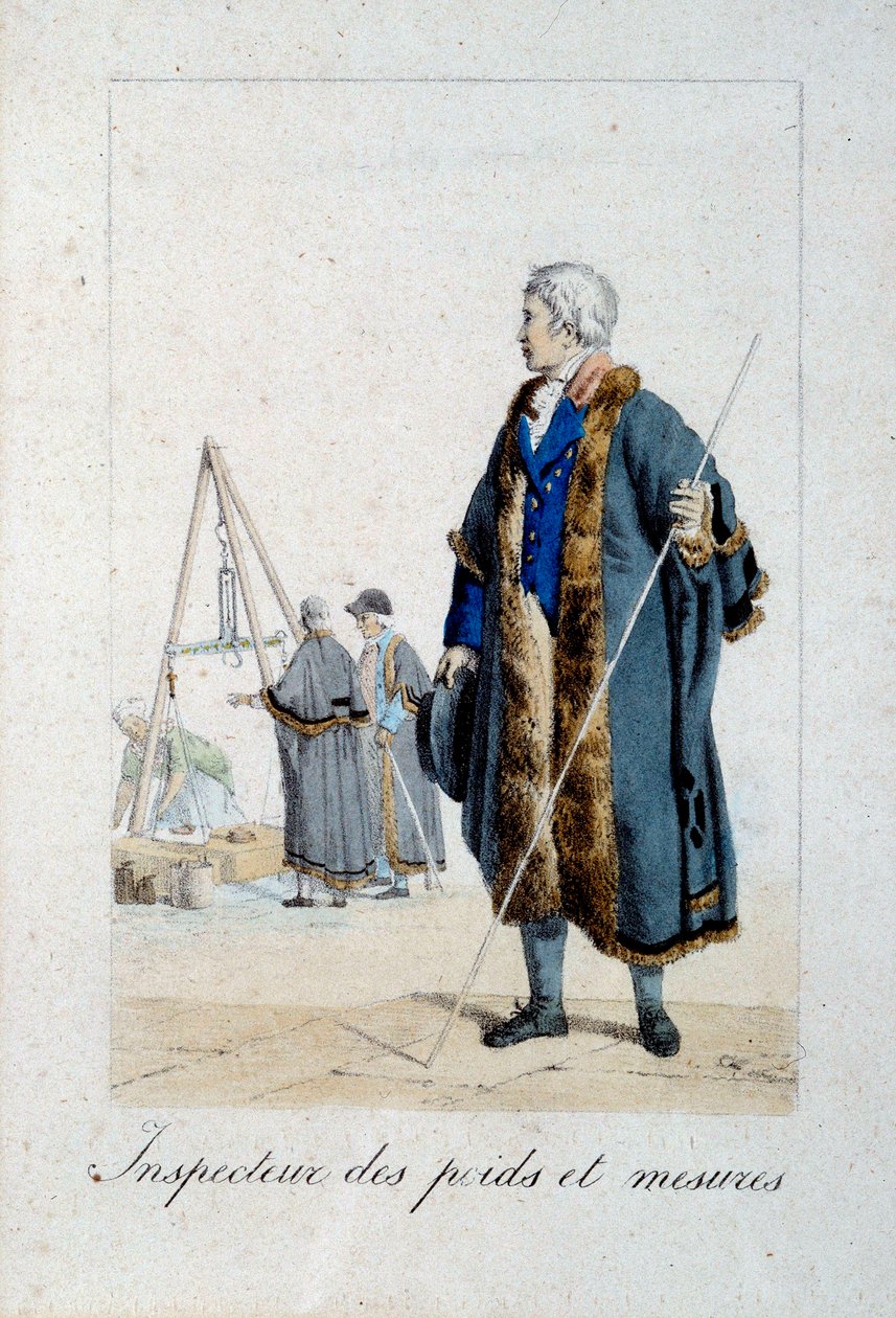 A súlyok és mértékek ellenőrének képviselete. alkotó: French School